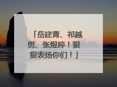 岳建青、祁越男、张煜婷！狠狠表扬你们！