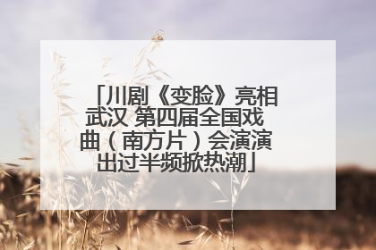 川剧《变脸》亮相武汉 第四届全国戏曲（南方片）会演演出过半频掀热潮
