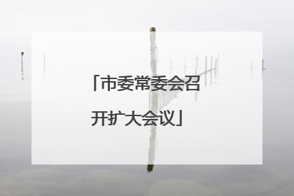 市委常委会召开扩大会议