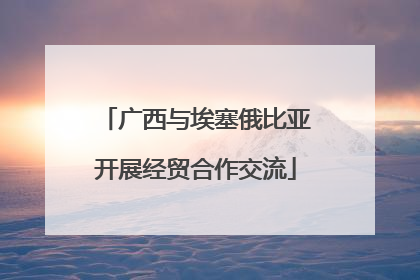 广西与埃塞俄比亚开展经贸合作交流