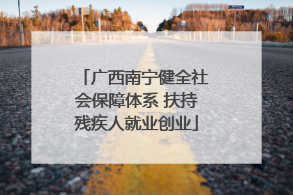 广西南宁健全社会保障体系 扶持残疾人就业创业