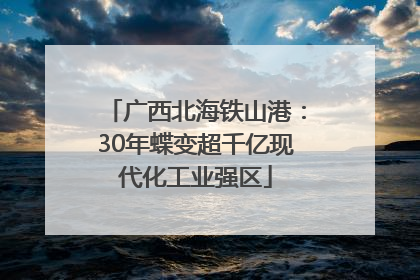 广西北海铁山港：30年蝶变超千亿现代化工业强区