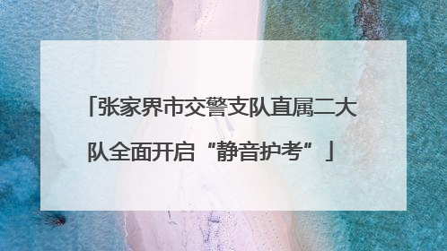 张家界市交警支队直属二大队全面开启“静音护考”