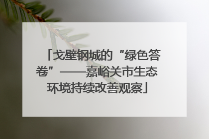 戈壁钢城的“绿色答卷”——嘉峪关市生态环境持续改善观察