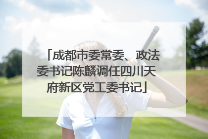 成都市委常委、政法委书记陈麟调任四川天府新区党工委书记