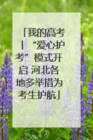 我的高考丨“爱心护考”模式开启 河北各地多举措为考生护航