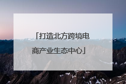 打造北方跨境电商产业生态中心