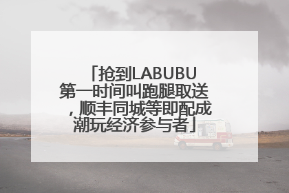 抢到LABUBU第一时间叫跑腿取送，顺丰同城等即配成潮玩经济参与者