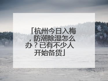 杭州今日入梅，防潮除湿怎么办？已有不少人开始备货