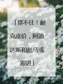 撑不住！耐克涨价，阿迪达斯和彪马或跟进