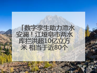 数字孪生助力澧水安澜！江垭皂市两水库拦洪超10亿立方米 相当于近80个西湖水量
