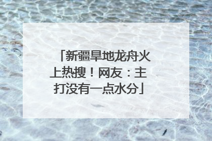 新疆旱地龙舟火上热搜！网友：主打没有一点水分