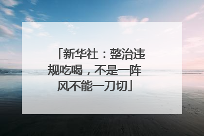 新华社：整治违规吃喝，不是一阵风不能一刀切