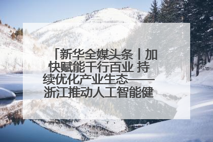 新华全媒头条丨加快赋能千行百业 持续优化产业生态——浙江推动人工智能健康有序发展观察