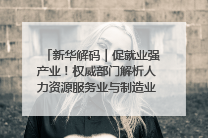 新华解码｜促就业强产业！权威部门解析人力资源服务业与制造业融合发展试点
