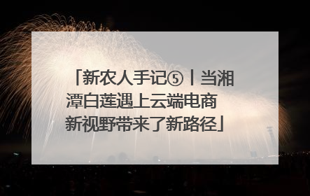 新农人手记⑤丨当湘潭白莲遇上云端电商 新视野带来了新路径