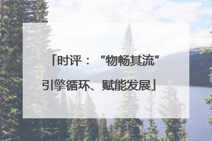 时评：“物畅其流”引擎循环、赋能发展