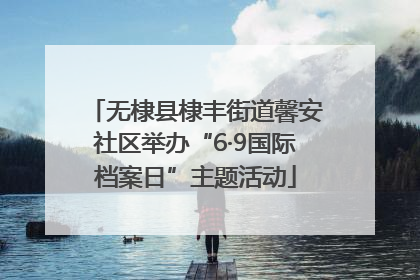 无棣县棣丰街道馨安社区举办“6·9国际档案日”主题活动