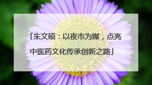 朱文硕：以夜市为媒，点亮中医药文化传承创新之路