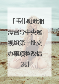 毛伟明赴湘潭督导中央巡视组第一批交办事项整改情况