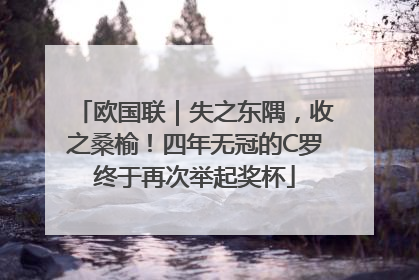欧国联｜失之东隅，收之桑榆！四年无冠的C罗终于再次举起奖杯