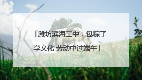 潍坊滨海三中：包粽子学文化 劳动中过端午