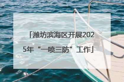 潍坊滨海区开展2025年“一喷三防”工作
