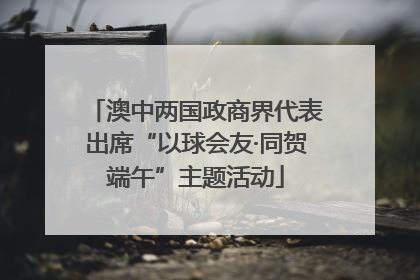 澳中两国政商界代表出席“以球会友·同贺端午”主题活动