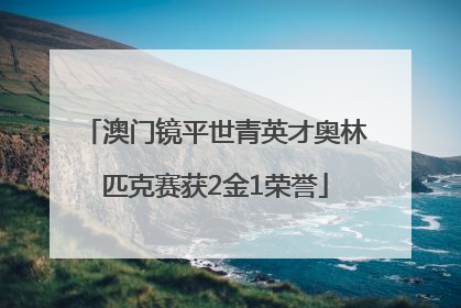 澳门镜平世青英才奥林匹克赛获2金1荣誉