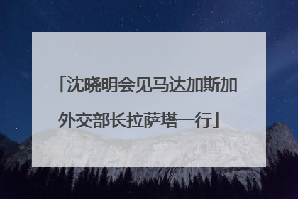 沈晓明会见马达加斯加外交部长拉萨塔一行