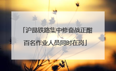 沪昆铁路集中修奋战正酣 百名作业人员同时在岗