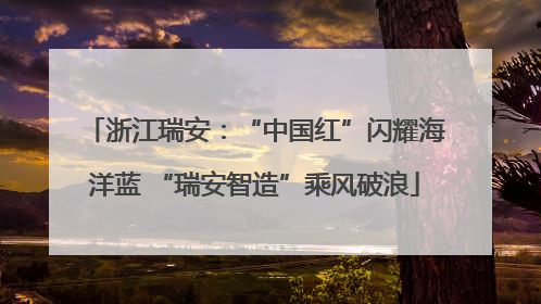 浙江瑞安：“中国红”闪耀海洋蓝 “瑞安智造”乘风破浪