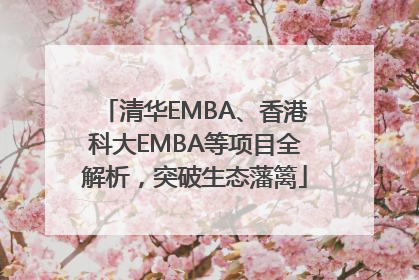 清华EMBA、香港科大EMBA等项目全解析，突破生态藩篱