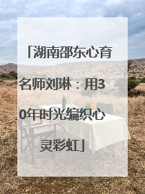 湖南邵东心育名师刘琳：用30年时光编织心灵彩虹