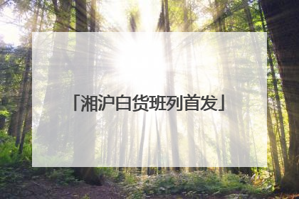 湘沪白货班列首发