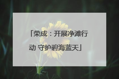 荣成：开展净滩行动 守护碧海蓝天