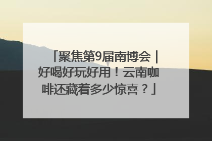 聚焦第9届南博会｜好喝好玩好用！云南咖啡还藏着多少惊喜？