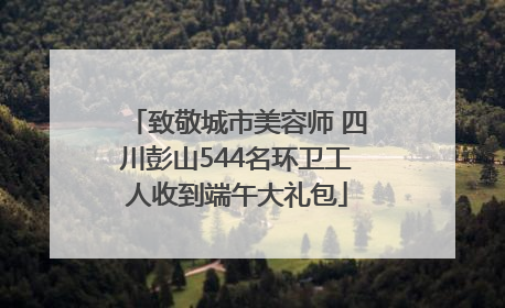 致敬城市美容师 四川彭山544名环卫工人收到端午大礼包