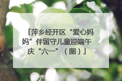萍乡经开区“爱心妈妈”伴留守儿童迎端午庆“六一”（图）