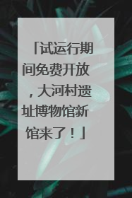 试运行期间免费开放，大河村遗址博物馆新馆来了！