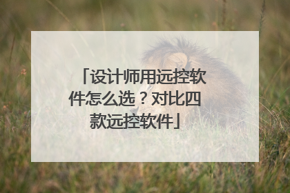 设计师用远控软件怎么选？对比四款远控软件