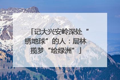记大兴安岭深处“绣地球”的人：层林揽梦“绘绿洲”