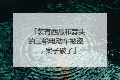 装有西瓜和蒜头的三轮电动车被盗，案子破了