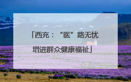 西充：“医”路无忧 增进群众健康福祉