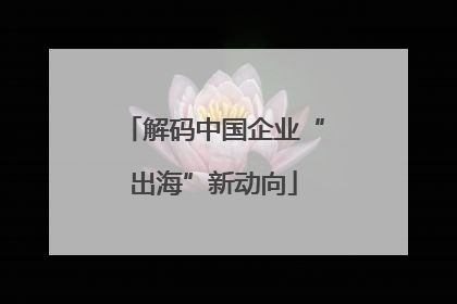 解码中国企业“出海”新动向
