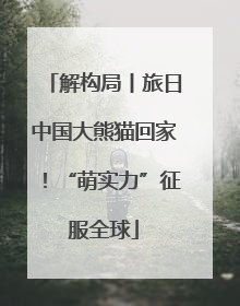 解构局丨旅日中国大熊猫回家！“萌实力”征服全球