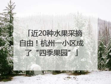 近20种水果采摘自由！杭州一小区成了“四季果园”