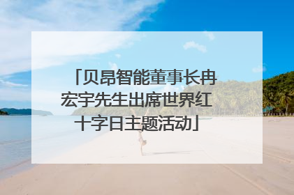 贝昂智能董事长冉宏宇先生出席世界红十字日主题活动