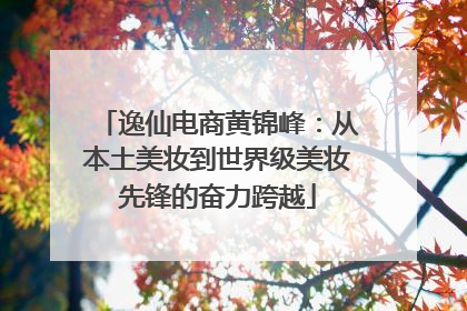 逸仙电商黄锦峰：从本土美妆到世界级美妆先锋的奋力跨越