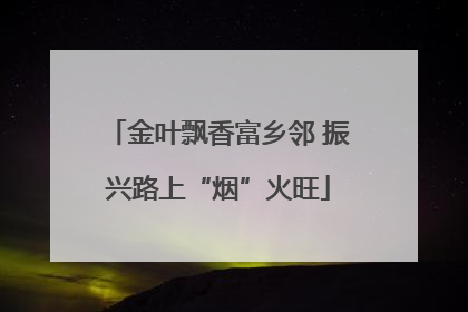 金叶飘香富乡邻 振兴路上“烟”火旺